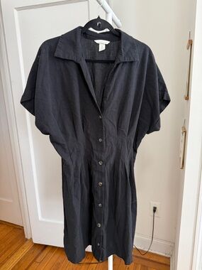 H&M Linen Blend Dress w/ Removable Belt